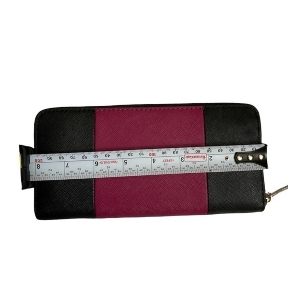 Michael kors pink black color block zipper clutch wallet - Picture 3 of 8